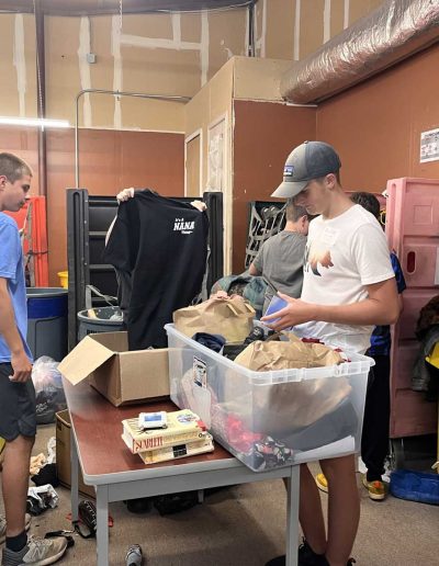 Volunteers helping sort items at Hangers of Hope Thrift Stores Benefiting the Bethesda Health Clinic in Tyler, TX