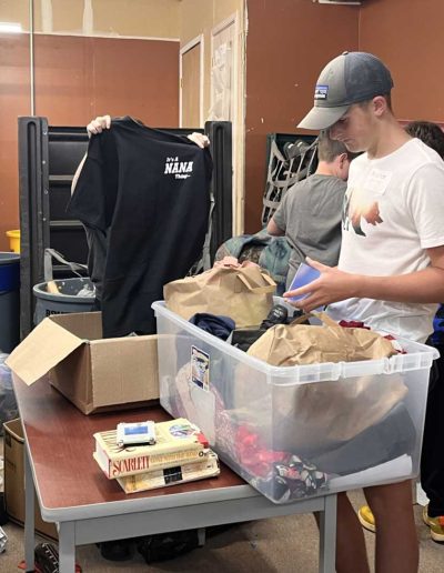 Volunteers helping sort items at Hangers of Hope Thrift Stores Benefiting the Bethesda Health Clinic in Tyler, TX