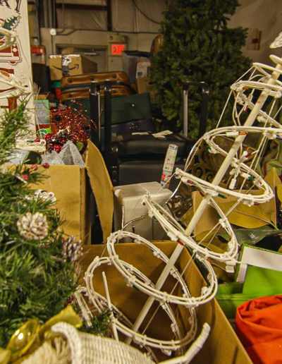 Christmas decorations at Hangers of Hope Thrift Stores Benefiting the Bethesda Health Clinic in Tyler, TX